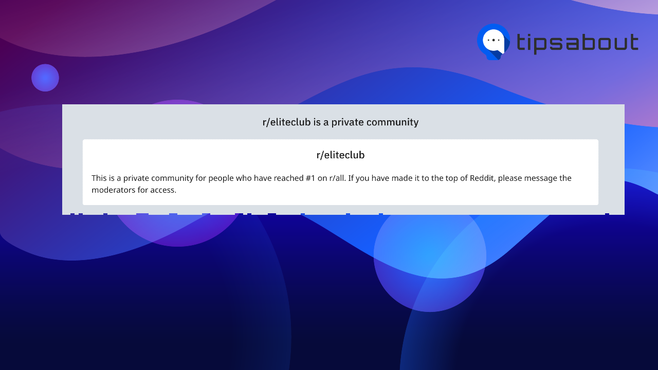 Reddit private community example 2