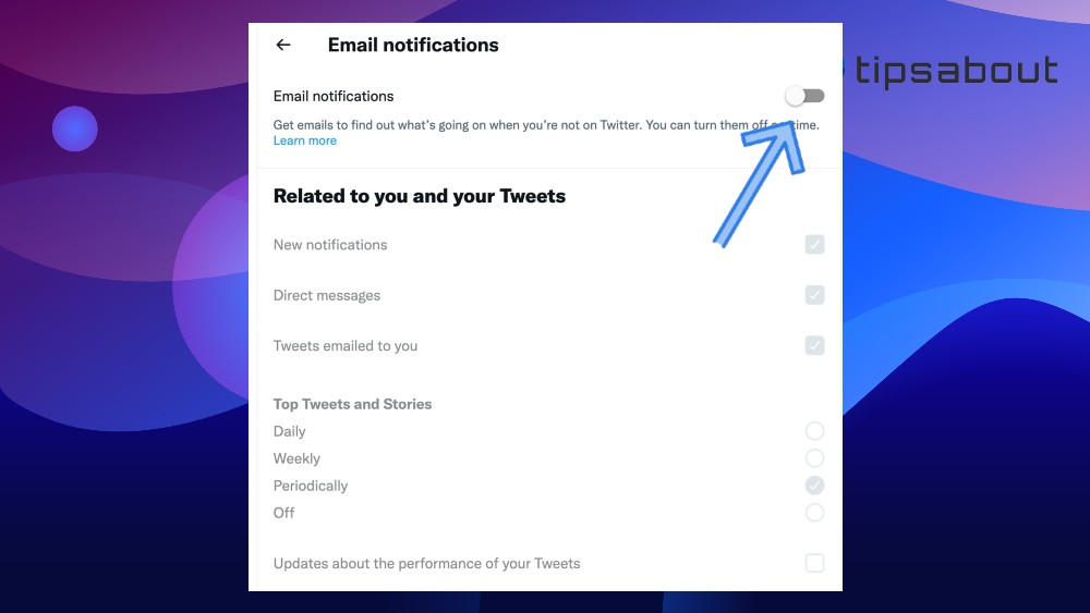 twitter desktop email notifications