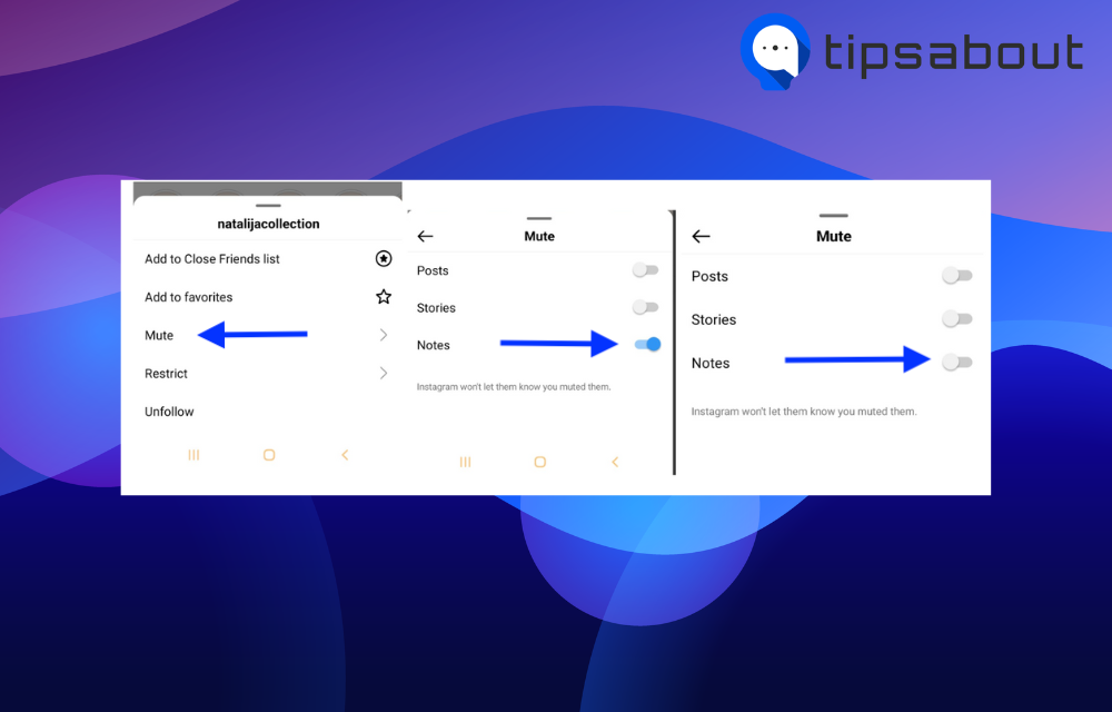 Mute options for Instagram Notes 