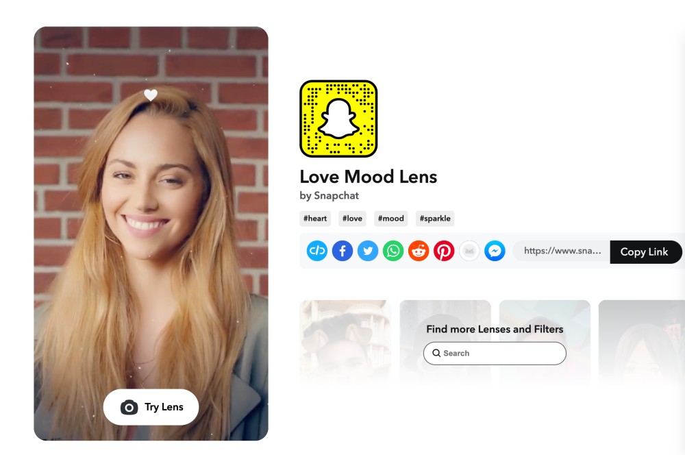 love mood snapchat lens