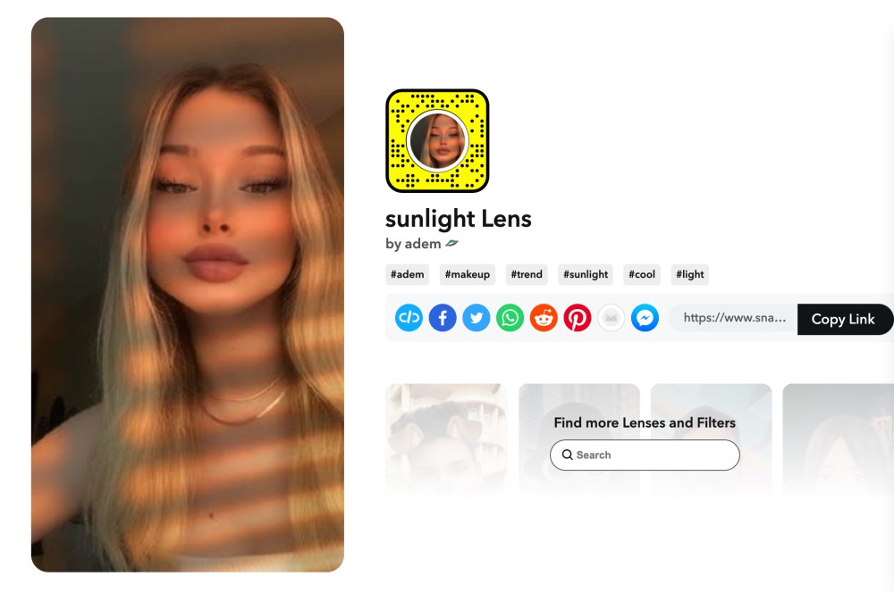 sunlight snapchat lens 