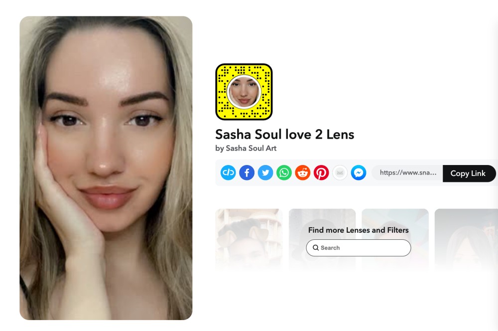 sasha soul love 2 snapchat lens