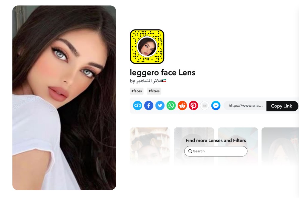 leggero face snapchat lens 