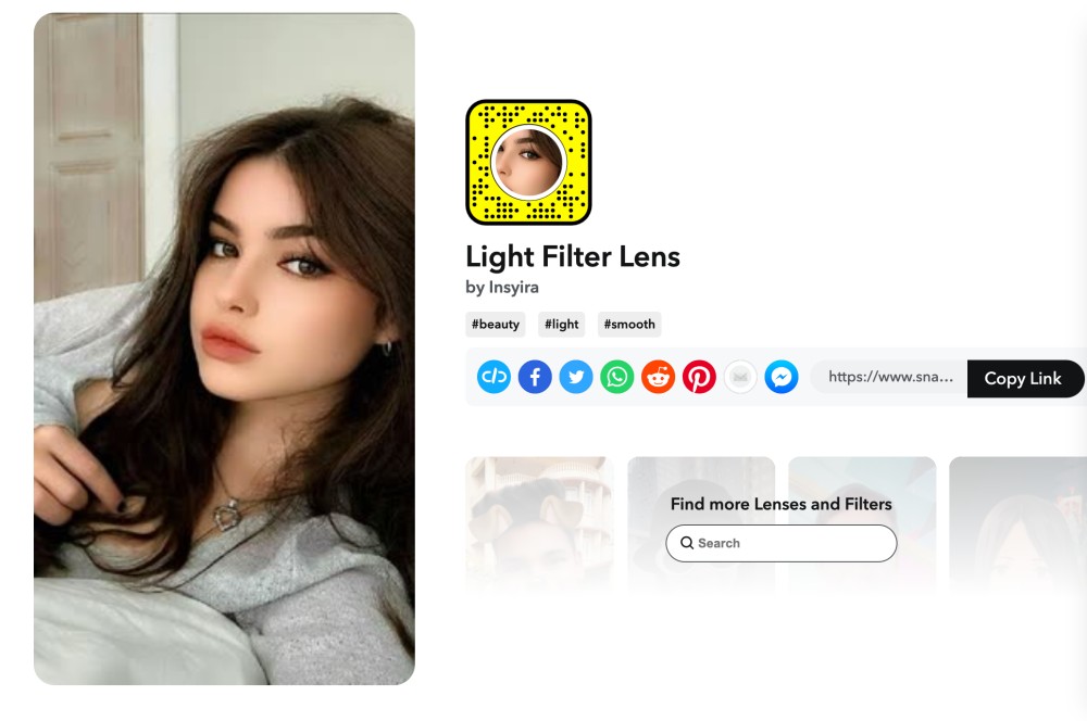 light filter snapchat lens 