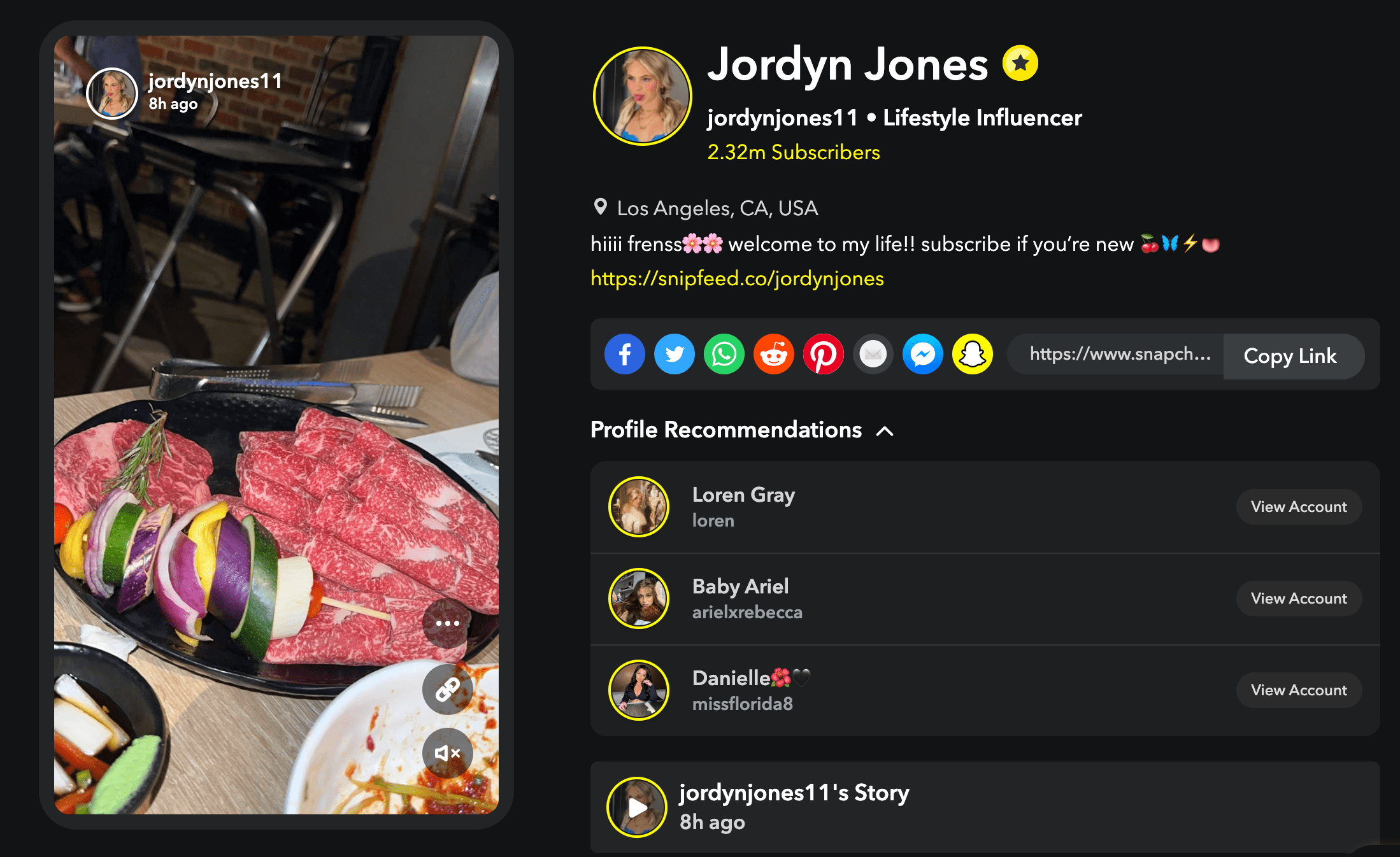 Jordyn Jones Snapchat influencer