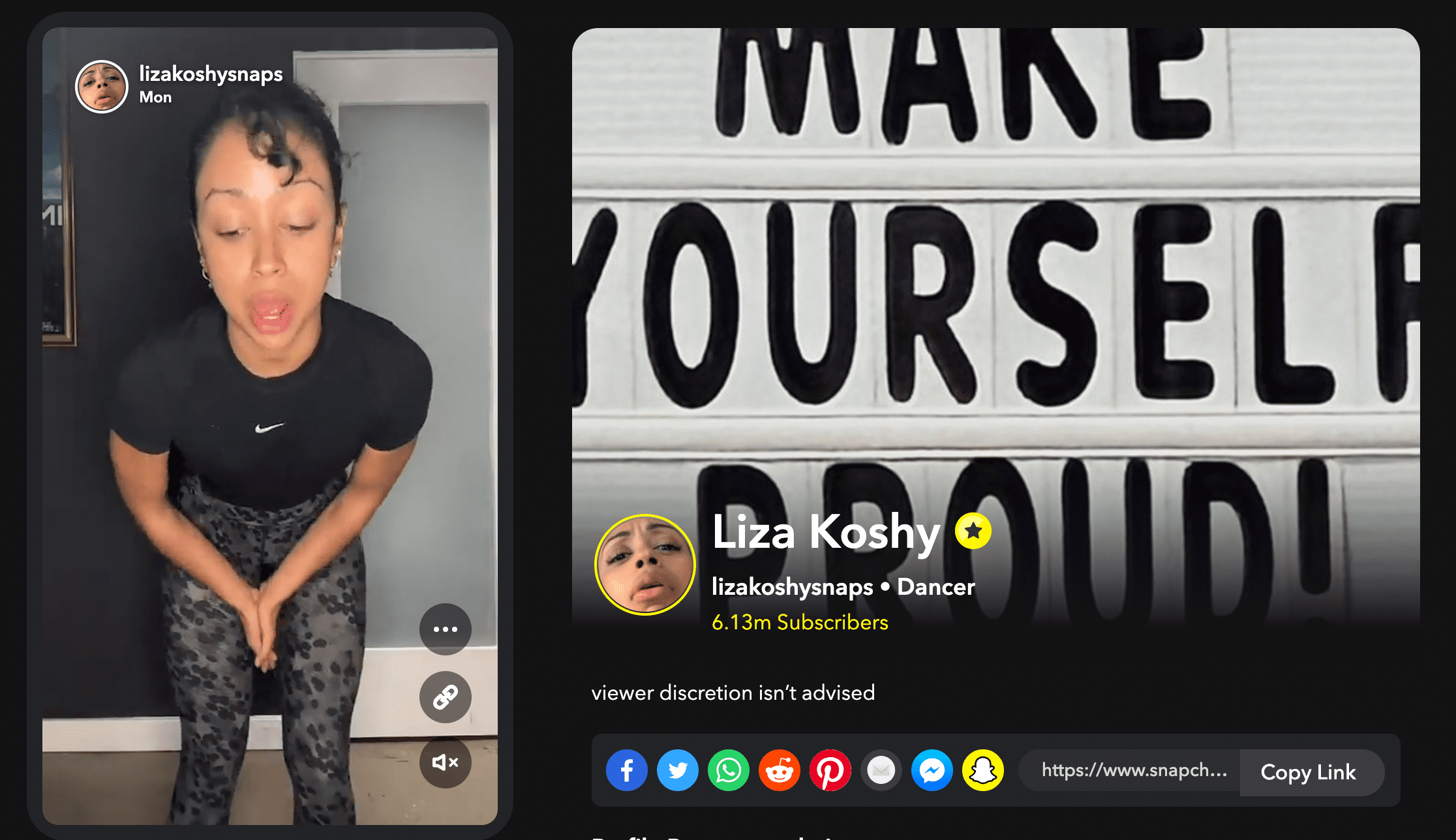 Liza Koshy Snapchat influencer