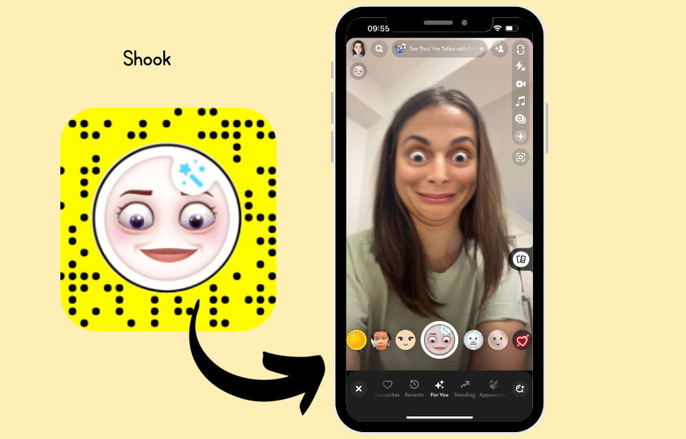 shook snapchat lens