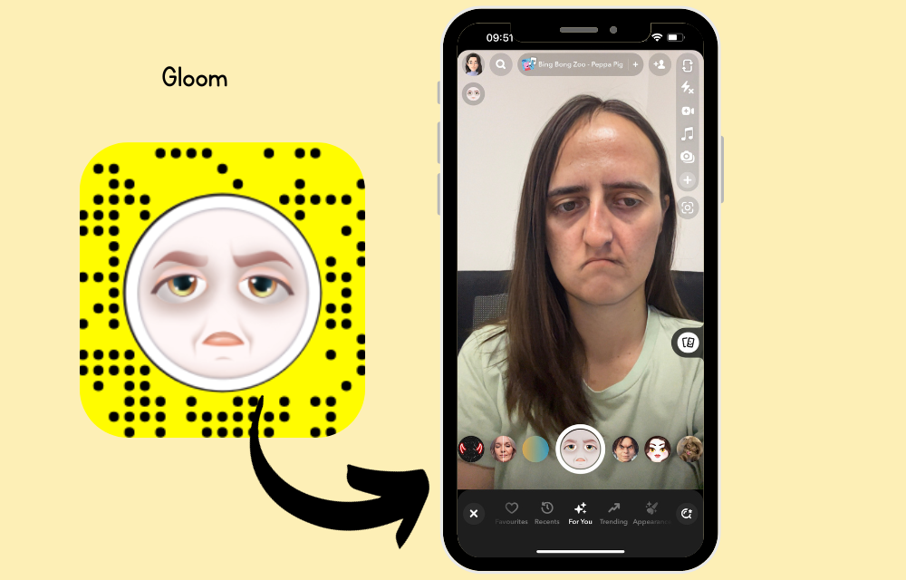 gloom snapchat lens
