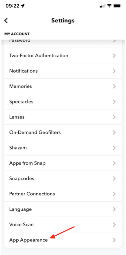 app appearance snapchat