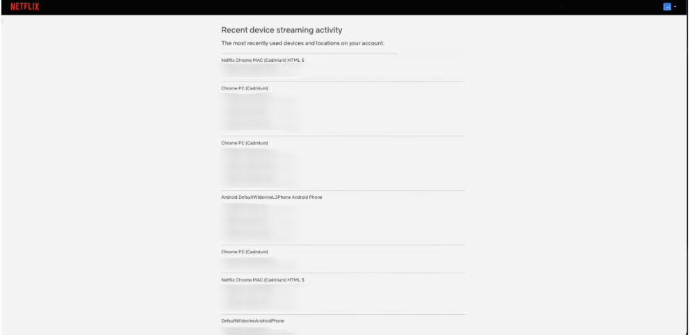 netflix recent device streaming activity 