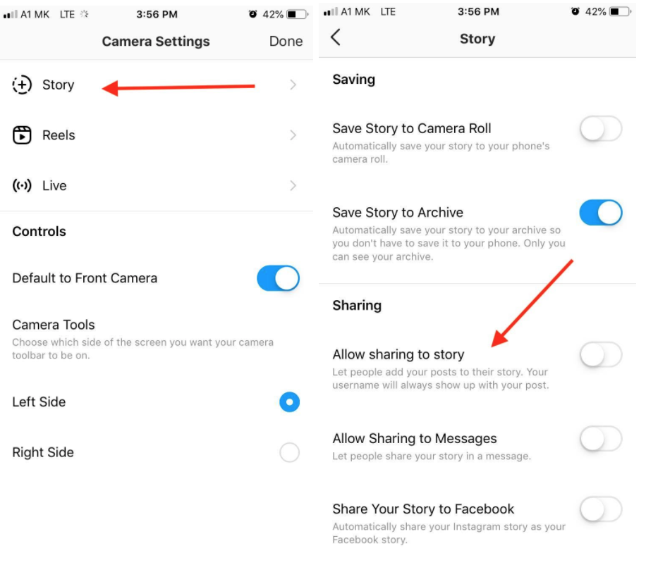 Allow sharing messages instagram