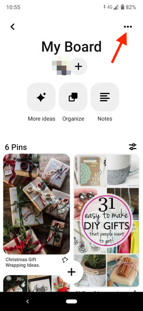 Tap on the three dots menu