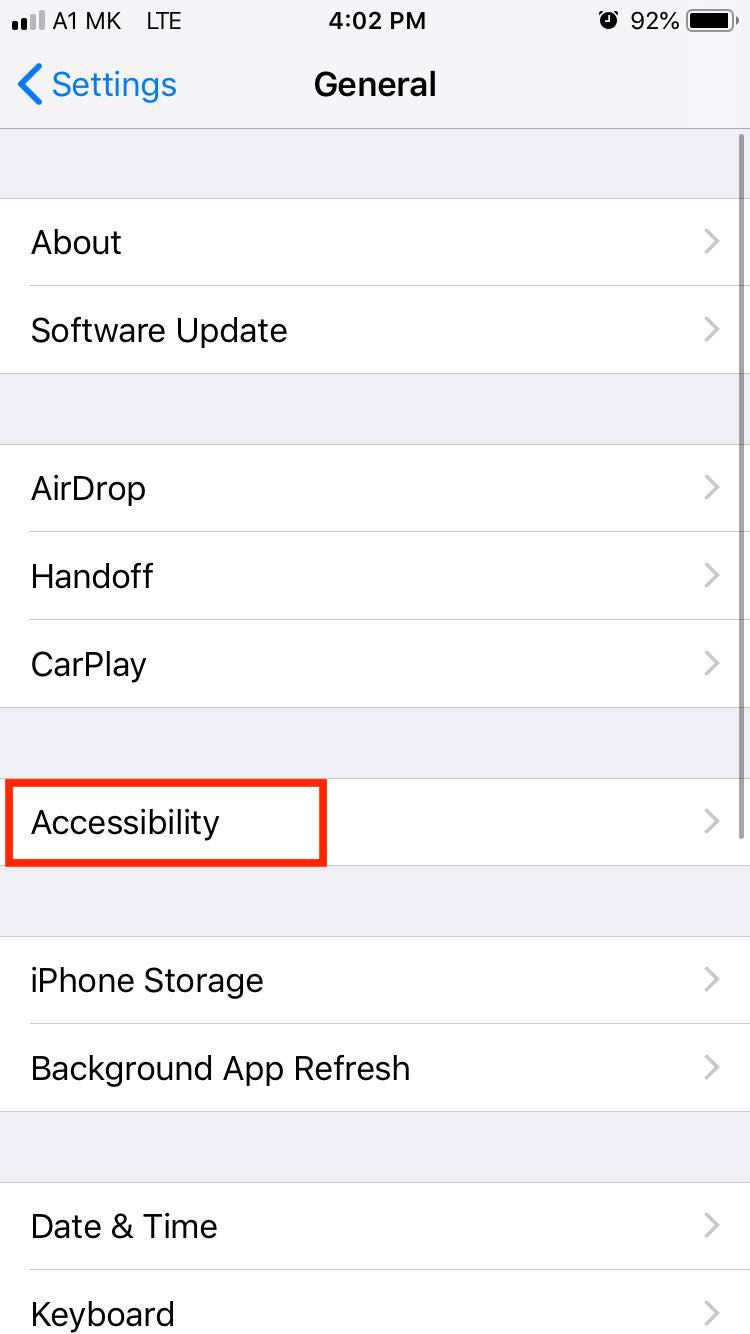 iphone accessibility option