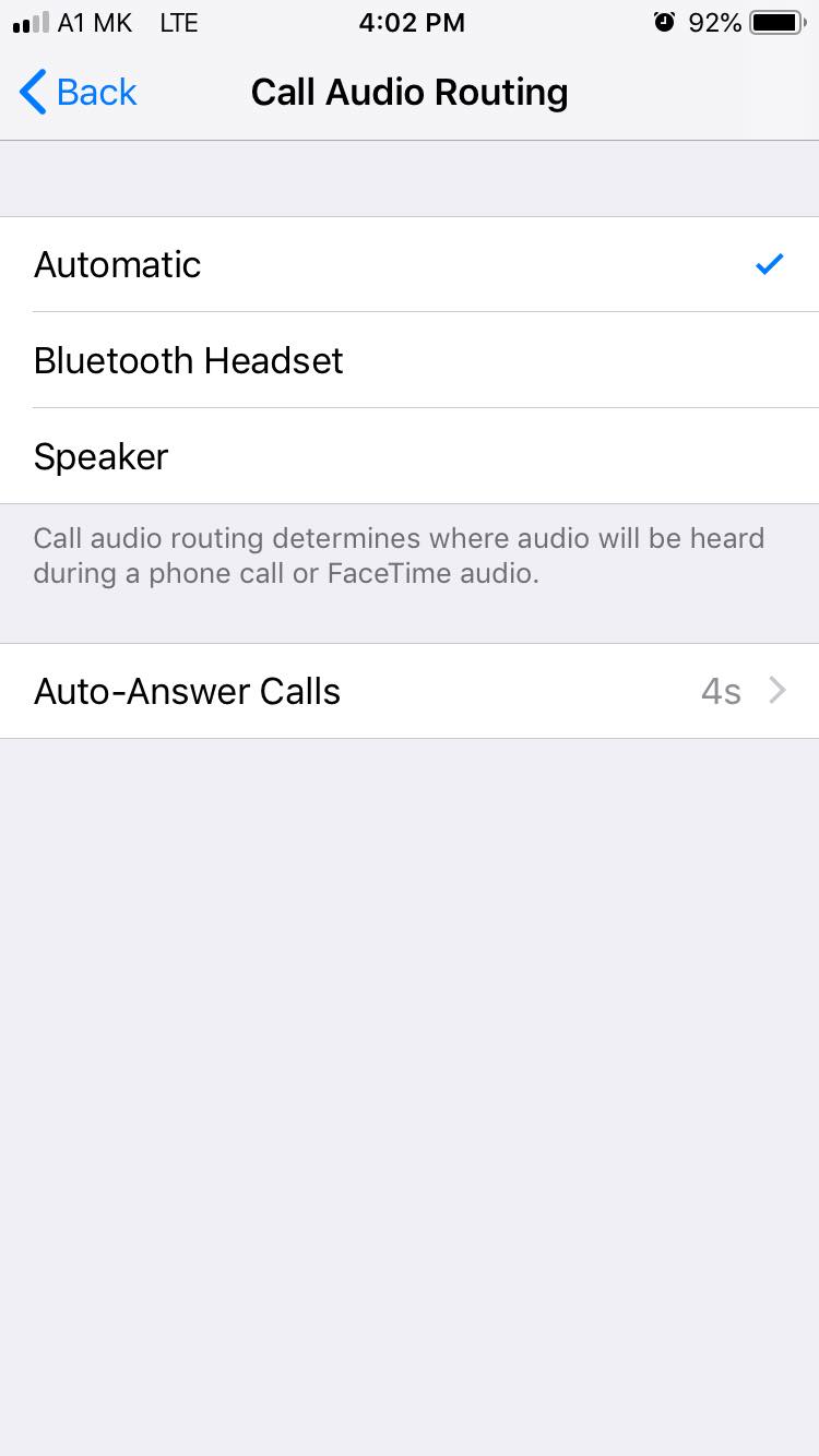 iphone auto answer calls