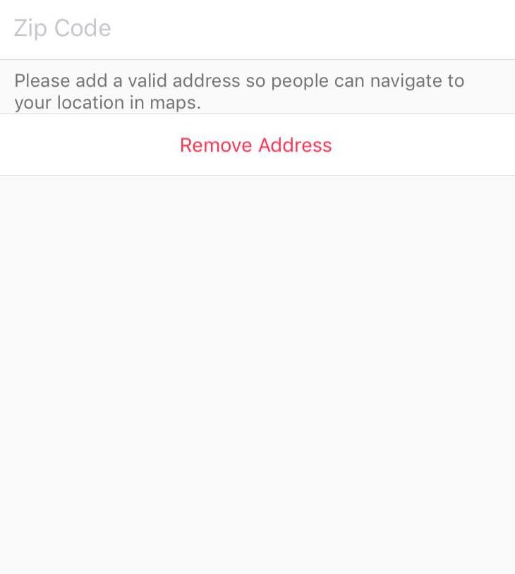 Instagram remove address