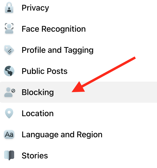 Facebook blocking features