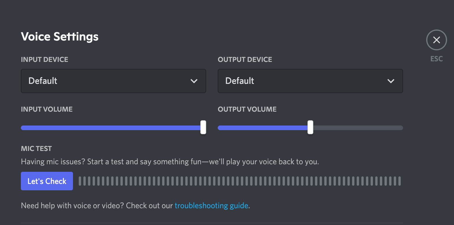 discord voice settings