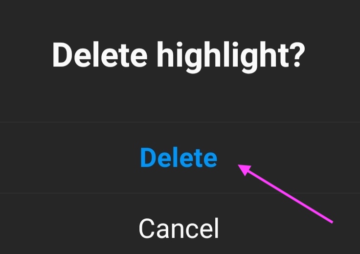 Delete Highlight Option