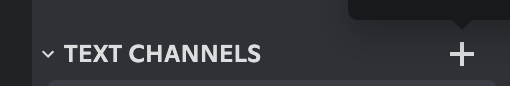 discord plus sign text channels