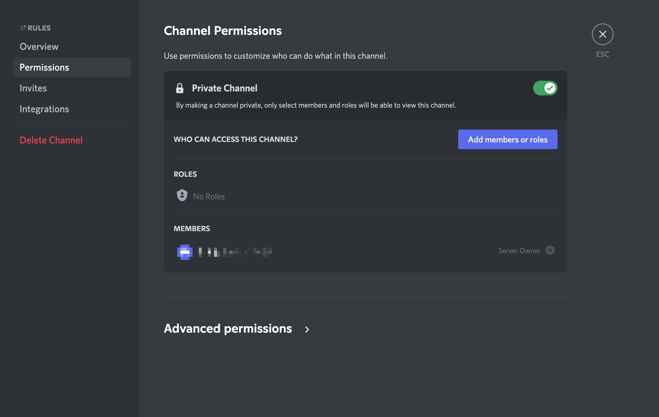 discord permissions menu