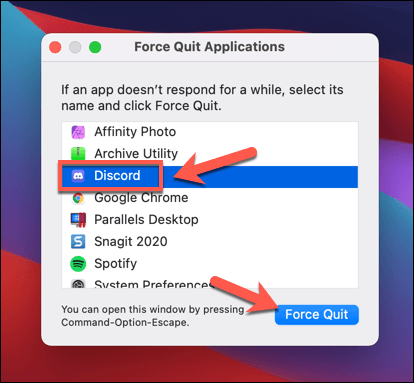 Force Quit Discord