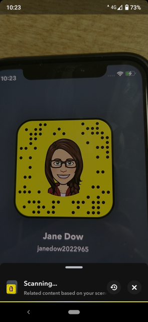 Scan Snapcode with phone camera