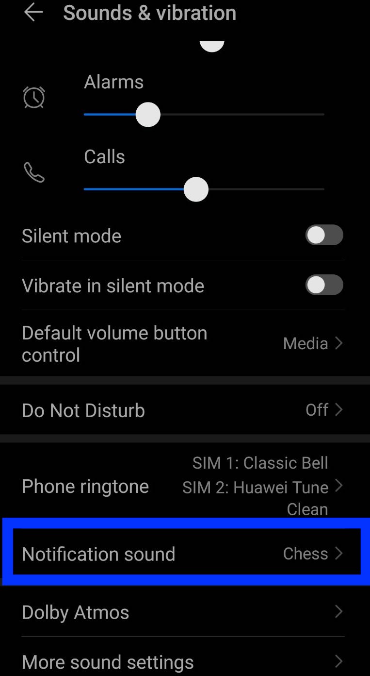 Notification sound - options on Android