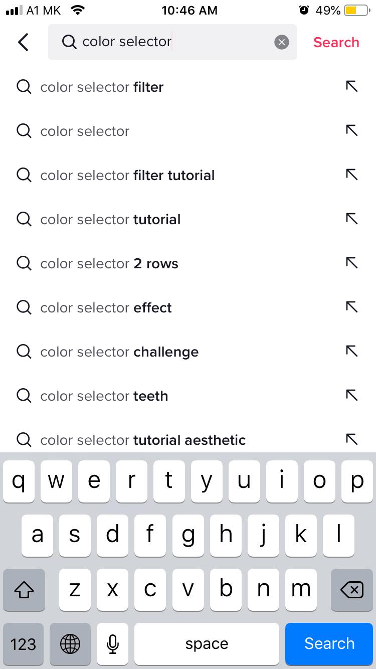 tiktok search bar 