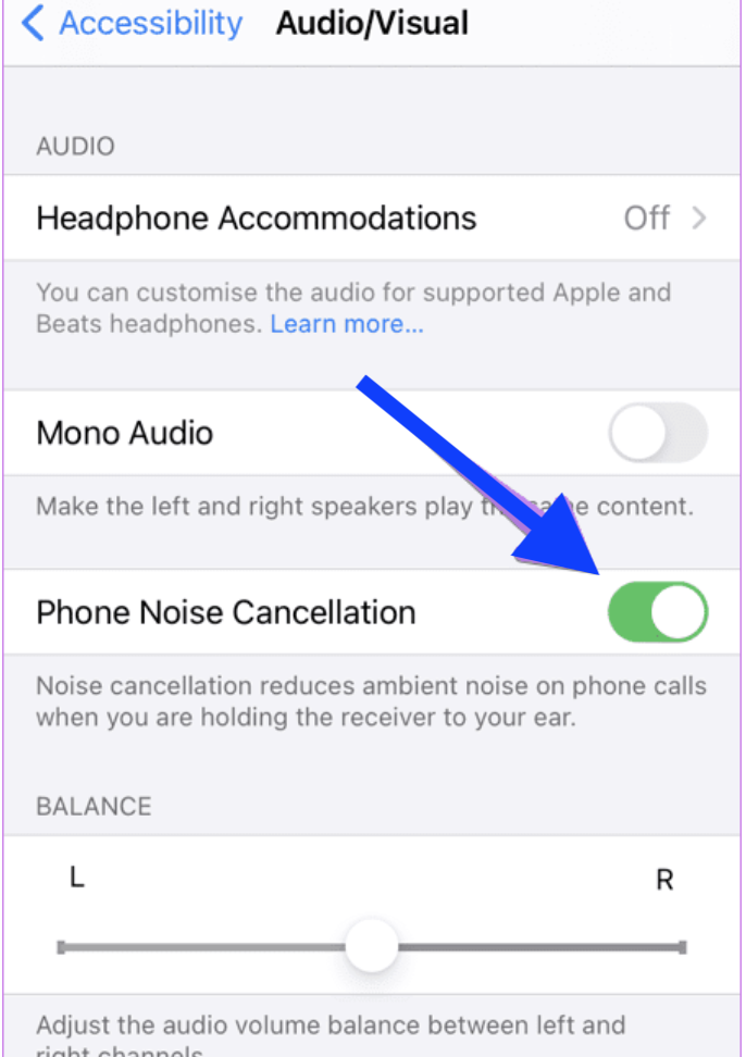 Phone Noise Cancellation - iPhone options