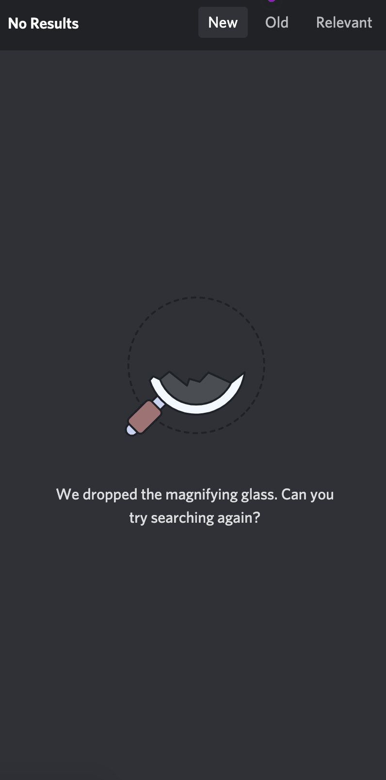 discord broken magnifying glass