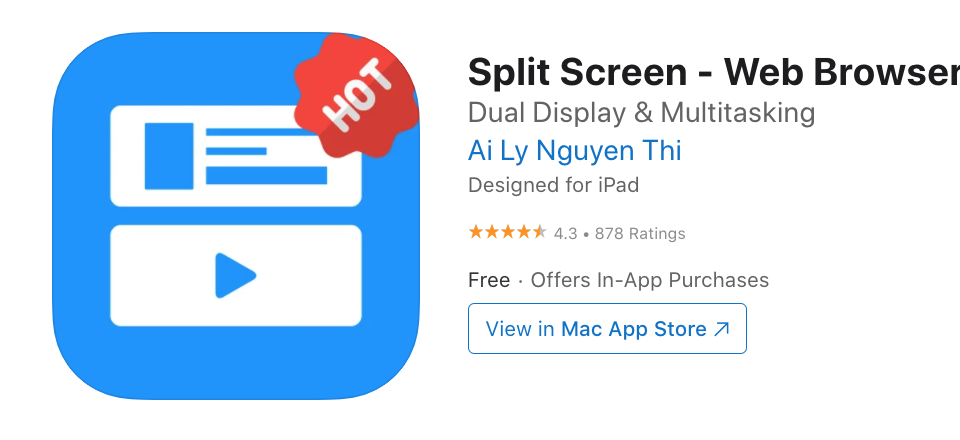 Split Screen – Web Browser app