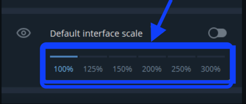 Default Interface Scale
