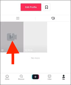 Tap on deleted video