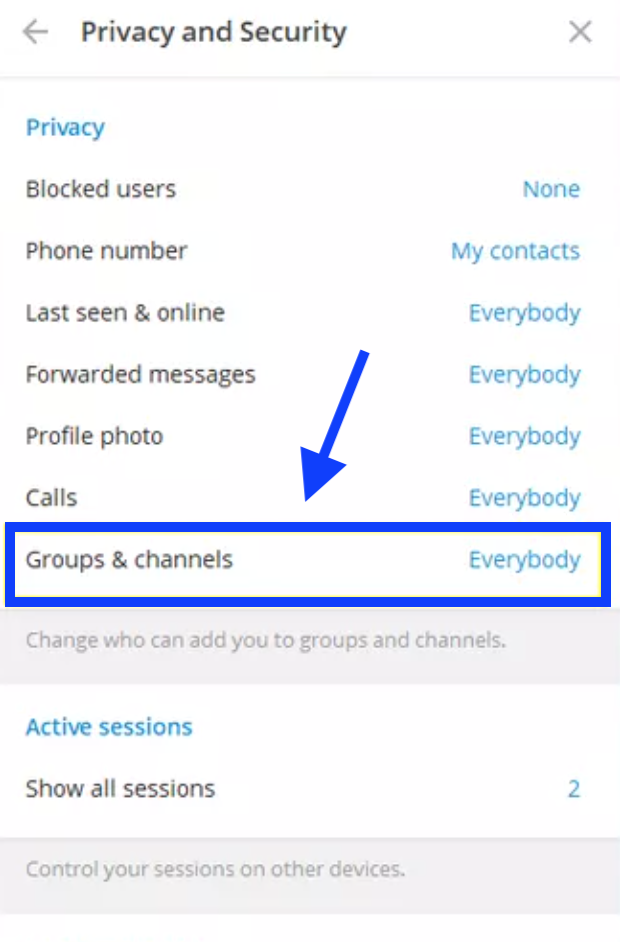 Groups and channels