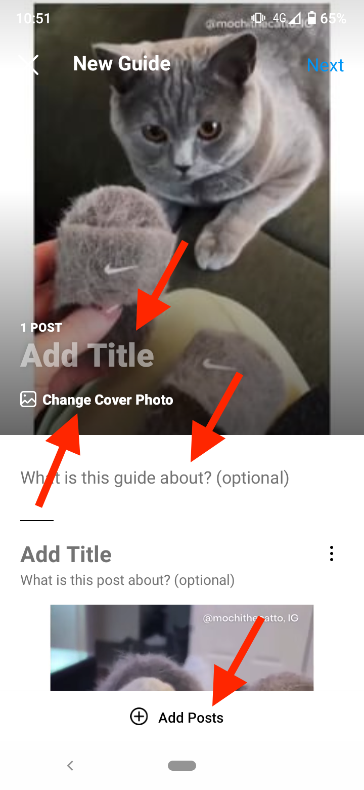 Add a title, description and cover image to your Guide