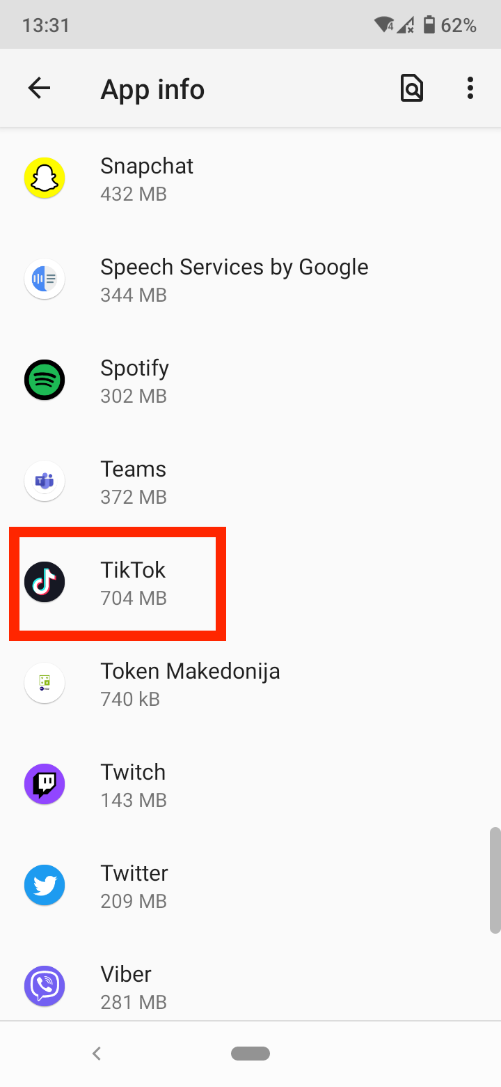 TikTok app