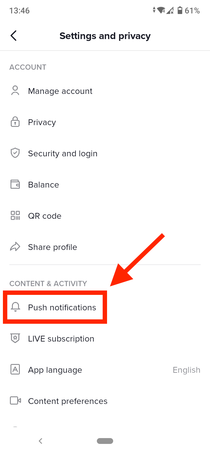 Push notifications