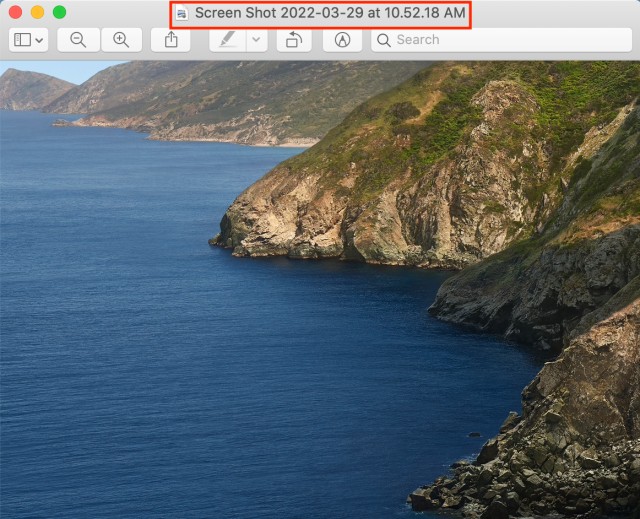 screenshot date and time on a mac 