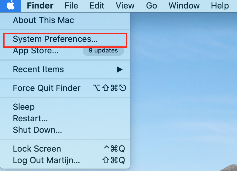 system preferences 