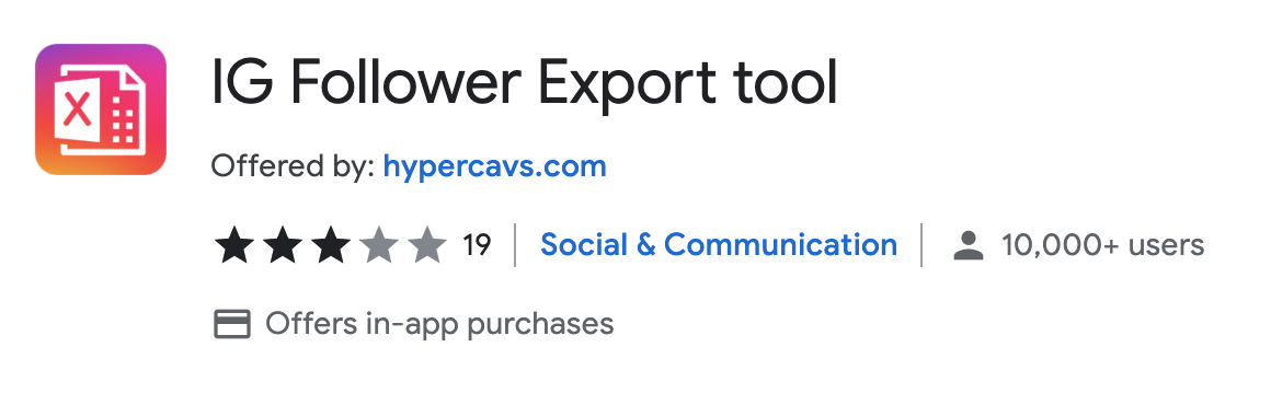 IG Follower Export Extension