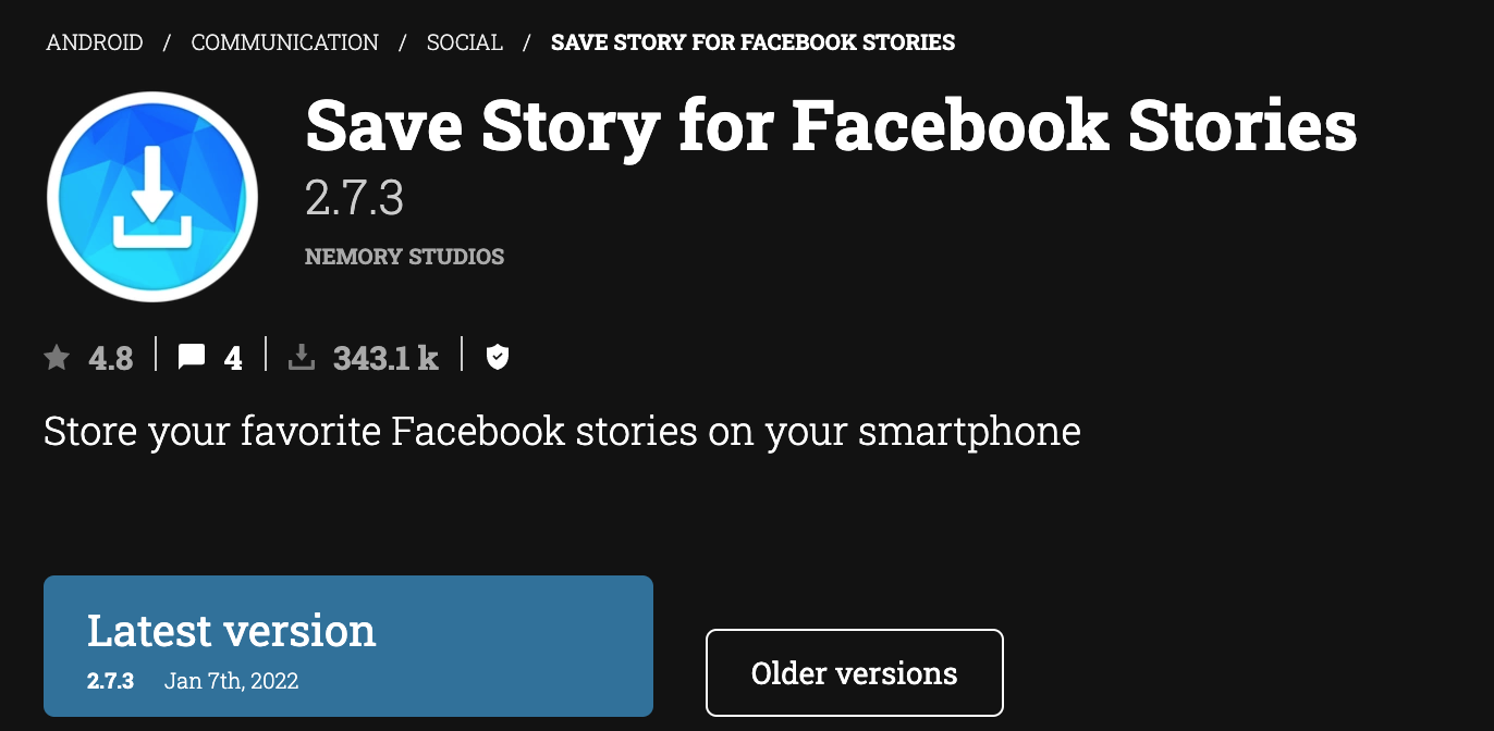 Save Story for Facebook Stories