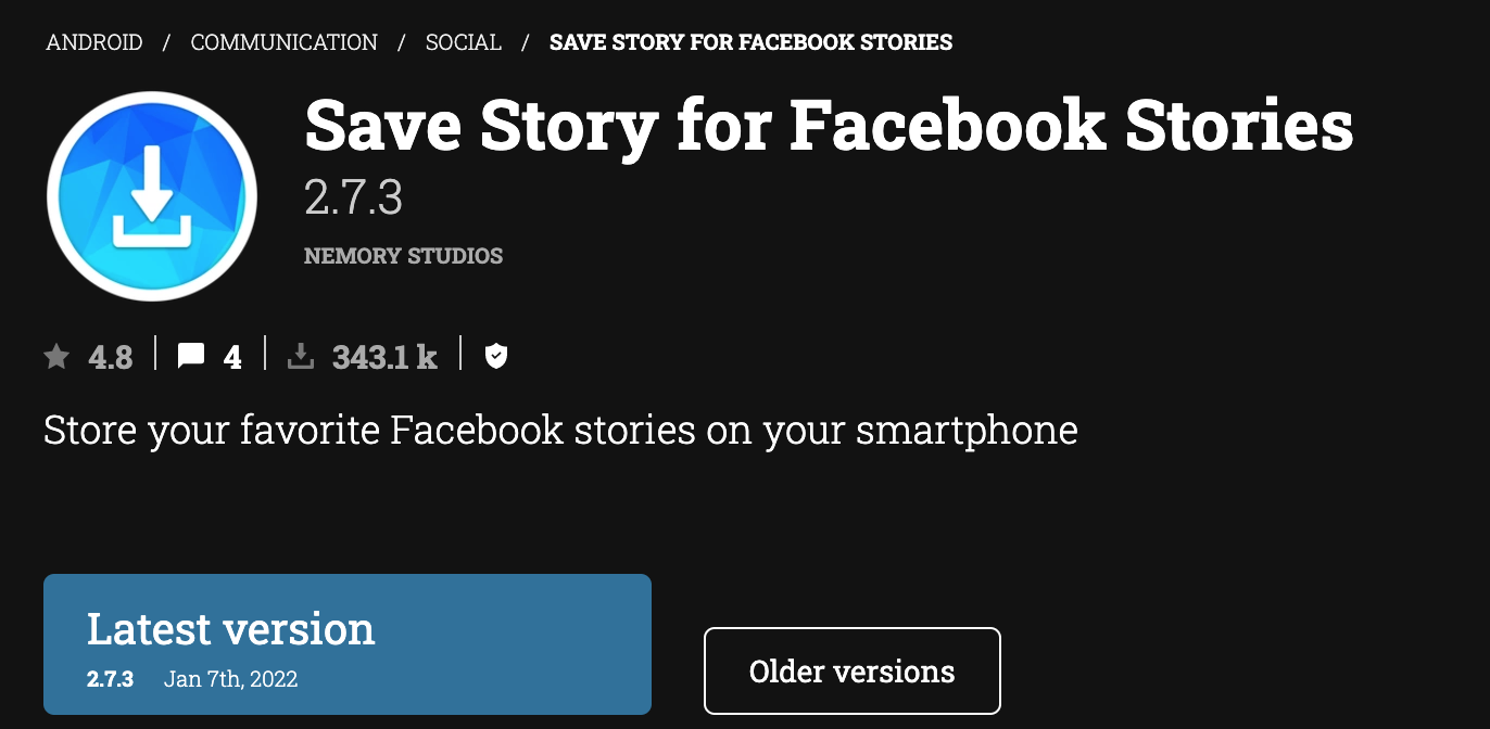 facebook story download online