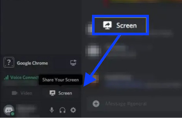 Share screen option