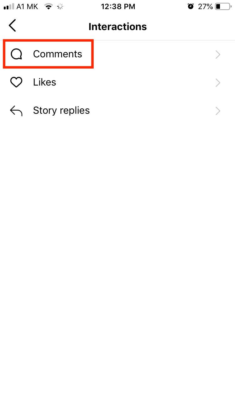 instagram interaction comments