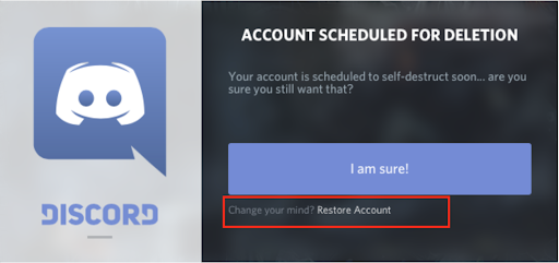 How to restore a deleted Discord account