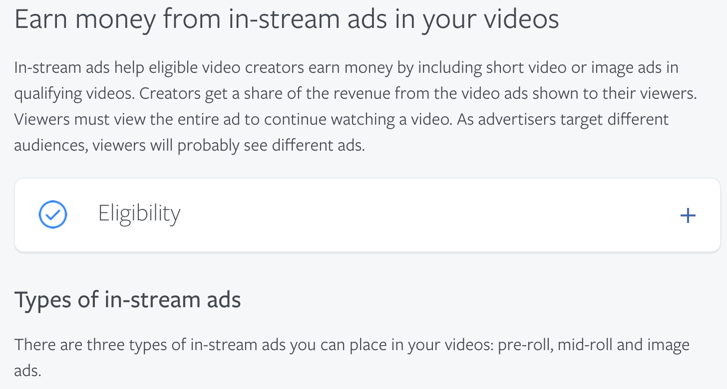 Earn money with in-stream adds