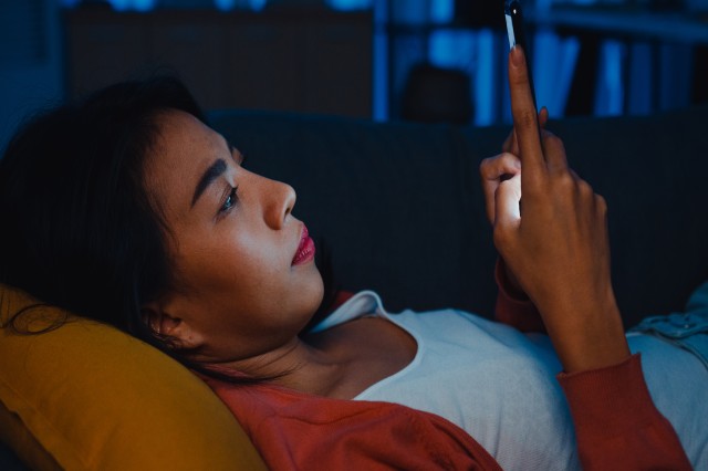 asian women with smartphone