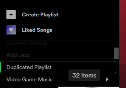 Duplicated playlist - Spotify