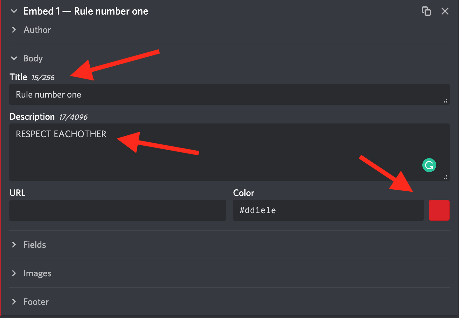 add rule number one discord