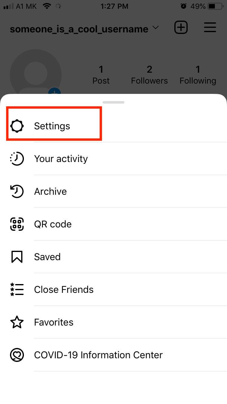instagram settings 
